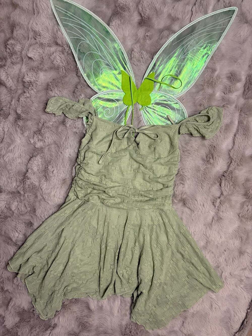 Green Fairy Wings Costume Size L
